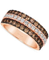 Le Vian Chocolate Diamond & Nude Diamond Triple Row Band (1