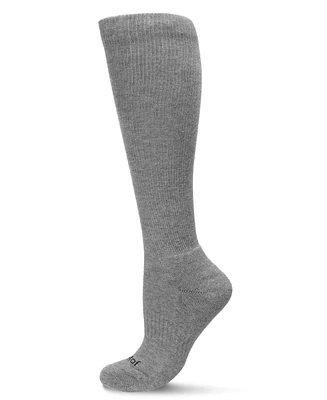 MeMoi Unisex Classic Athletic Cushion Sole Knee High Cotton Blend 15-20mmHg Graduated Compression Socks