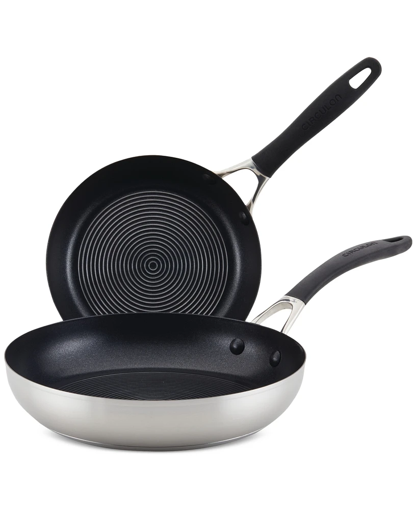 Circulon SteelShield Stainless Steel 2-Pc. Skillet Set