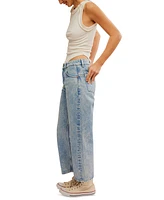 Free People Women's Deep Trance High Rise Barrel Jeans