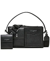 Karl Lagerfeld Paris Porte Small Leather Crossbody