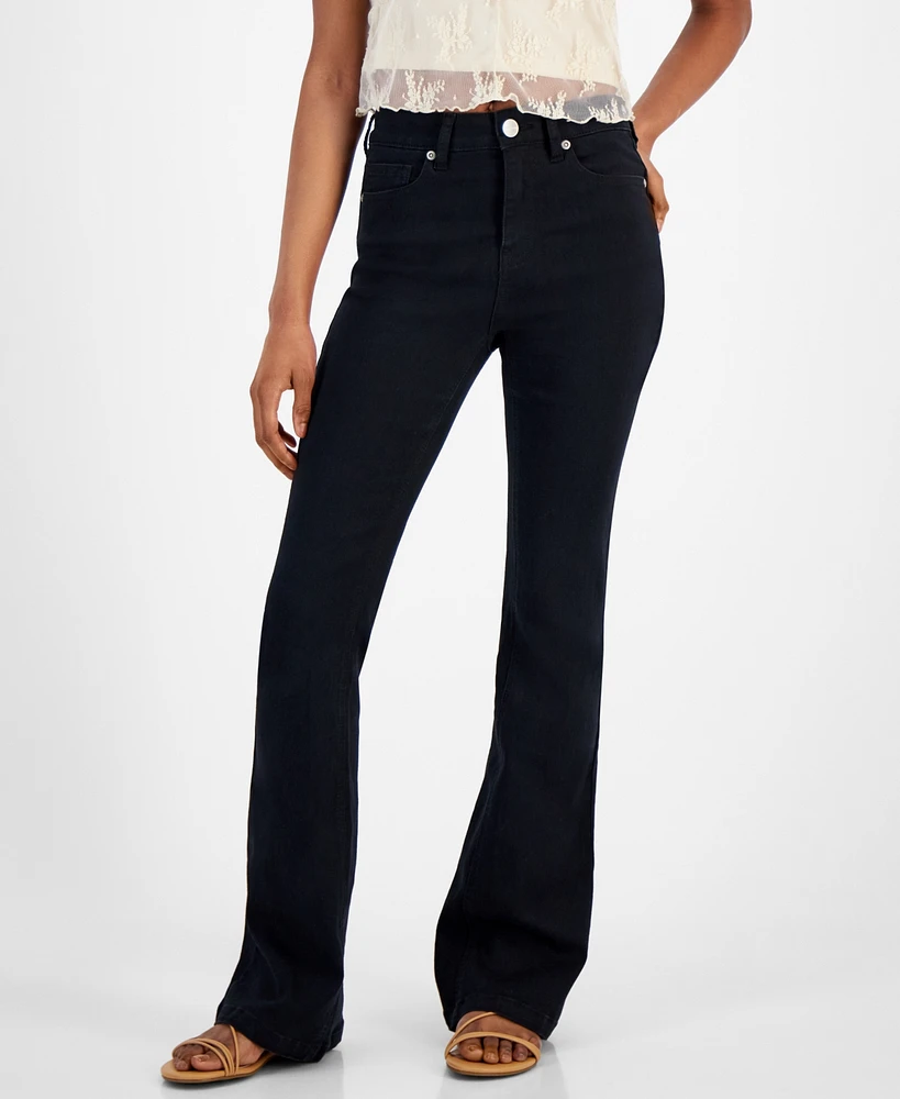 Dollhouse Juniors' High-Rise Flare-Hem Jeans