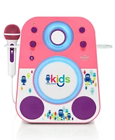 Singing Machine, Mood, Led Glowing Bluetooth Sing-Along Speaker with Wired Youth Microphone Doubles as a Night Light