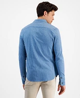 Sun + Stone Men's Regular-Fit Button-Down Knit Shirt, Created for Macy's