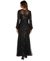 R & M Richards Petite Sequined Gown