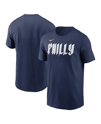 Nike Men's Navy Philadelphia Phillies 2024 City Connect Wordmark T-Shirt