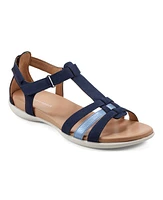 Easy Spirit Women's Leia Round Toe Strappy Flat Sandals