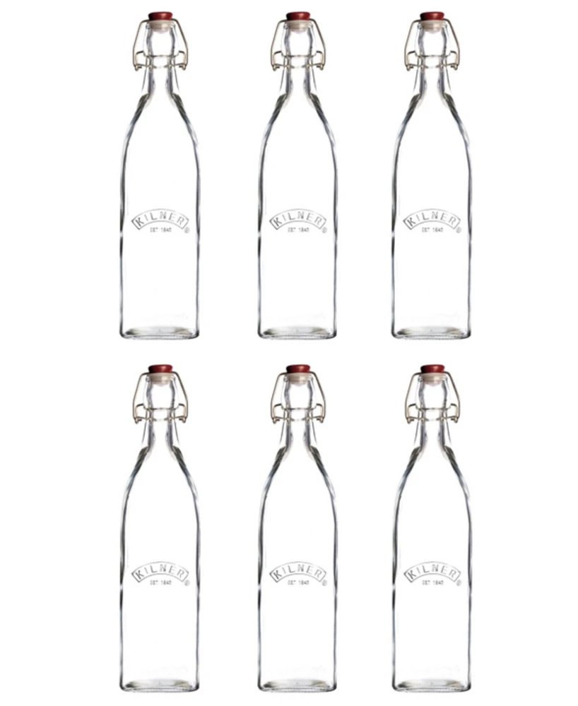 Kilner Set of Square Clip Top Bottles