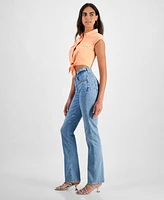 Guess Women's Embellished Shape Up Straight Leg Jeans