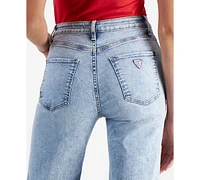 Guess Women's High Rise Wide Leg Ankle Jeans