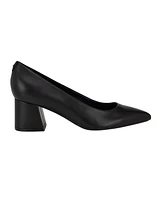 Calvin Klein Women's Lenott Pointy Toe Dress Block Heel Pumps