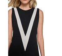 Karl Lagerfeld Paris Women's Jewel-Neck Pleat-Hem Dress