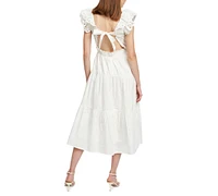 En Saison Women's Amaya Cotton Flutter-Sleeve Midi Dress