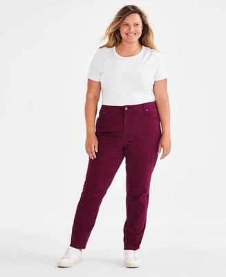 Style & Co Plus High-Rise Straight-Leg Pants