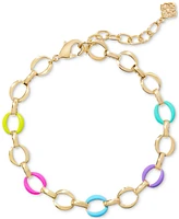 Kendra Scott 14k Gold-Plated Multicolor Chain Link Bracelet