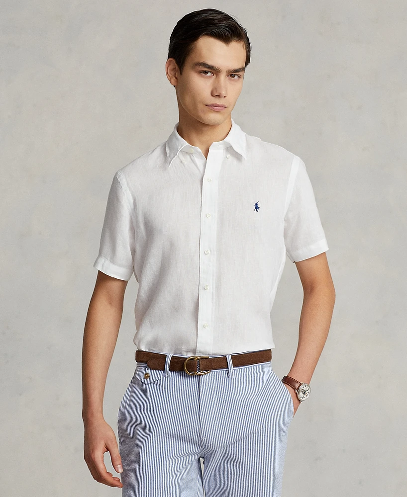 Polo Ralph Lauren Men's Short-Sleeve Linen Button-Up