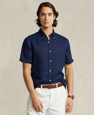 Polo Ralph Lauren Men's Short-Sleeve Linen Button-Up