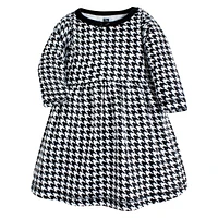 Hudson Baby Big Girls Hudson Cotton Dresses, Black Red Plaid