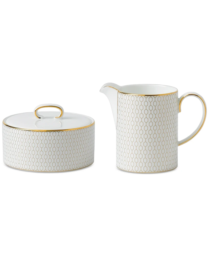 Wedgwood Gio Gold Cream & Sugar Set