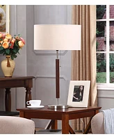 Brightech Carter 26" Led Classic Table Lamp with Walnut Wood Finish