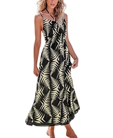 Cupshe Women's Geo Halter Neck Maxi Beach Dress