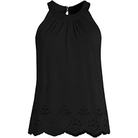 Lands' End Women's Lightweight Jersey Eyelet Tank Top