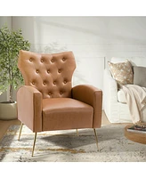 Chelcie Contemporary Style Armchair with Metal Legs