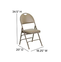 Emma+Oliver Pack Home & Office Easy-Carry Party Events Padded Folding Chair