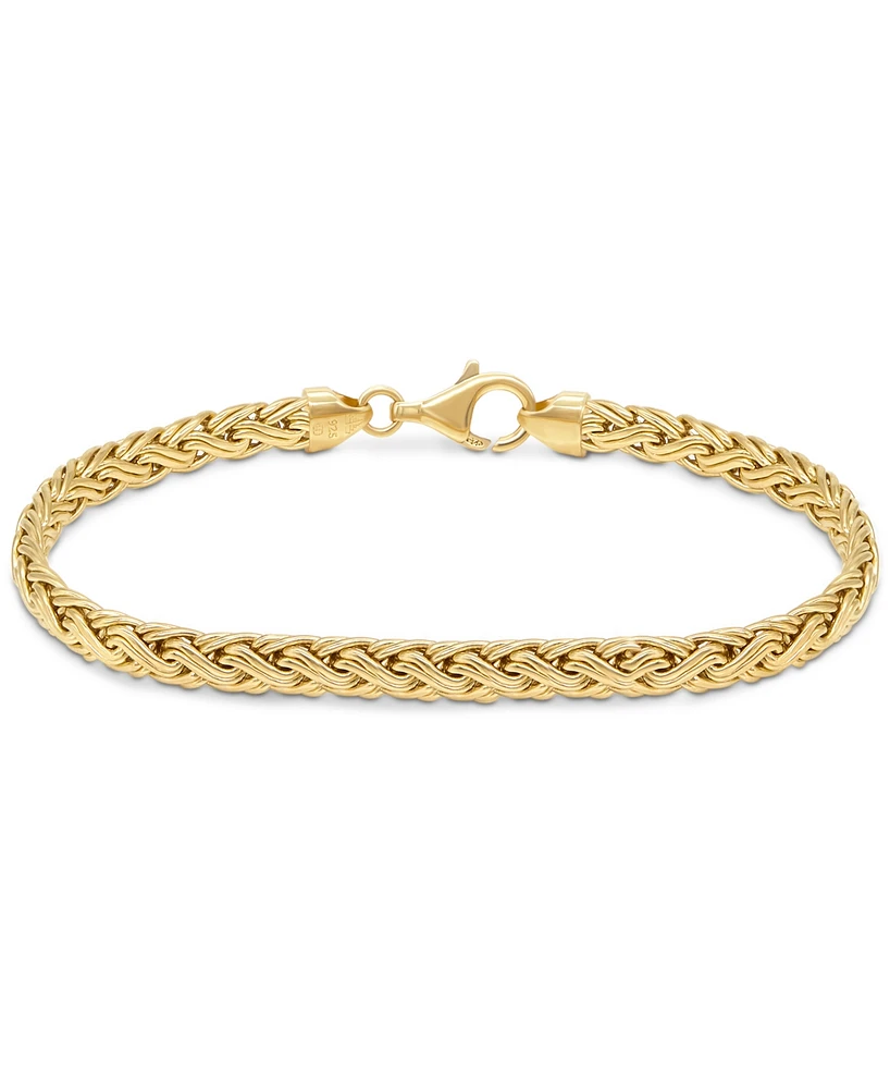 Devata Gold Plated Paddy Oval 5mm Chain Bracelet in Sterling Silver