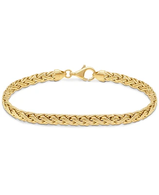 Devata Gold Plated Paddy Oval 5mm Chain Bracelet in Sterling Silver