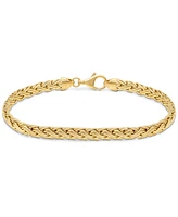 Devata Gold Plated Paddy Oval 5mm Chain Bracelet in Sterling Silver