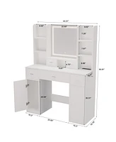 Streamdale Furniture Smart mirror dressing table with storage and drawers