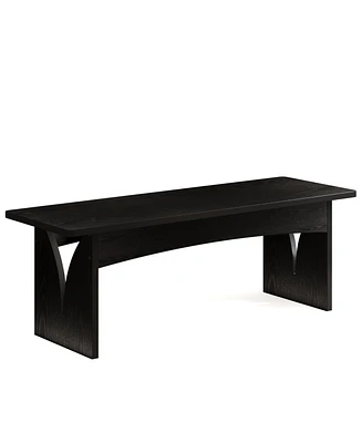 Tribesigns Dining Bench, 47.2" Black Dining Bench Table Bench Kitchen Dining Seat for Kitchen, Dining Room, Modern Wood Entryway Bench for Hallway Liv