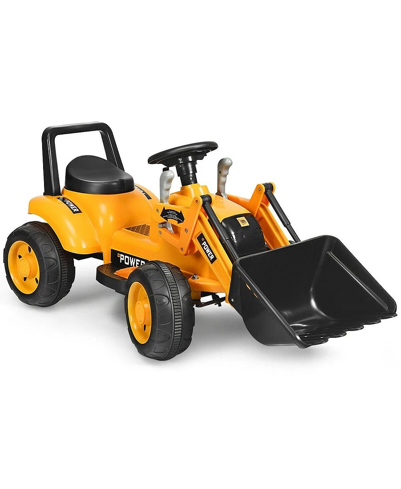 Sugift Kids Ride On Excavator Digger 6V Battery Powered Tractor