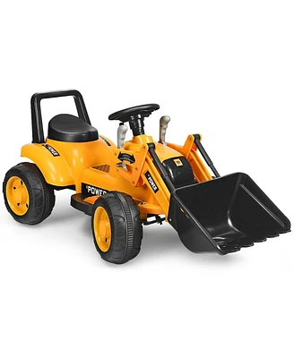 Sugift Kids Ride On Excavator Digger 6V Battery Powered Tractor