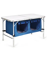 Sugift Height Adjustable Folding Camping Table