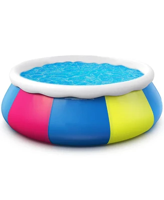 Sugift 10ft × 30in Easy Set Inflatable Swimming Pool with Pool Cover
