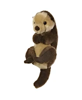 Aurora Medium Sea Otter Miyoni Realistic Plush Toy Brown 10"