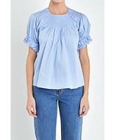 English Factory Women's Tuck Detail Blouse