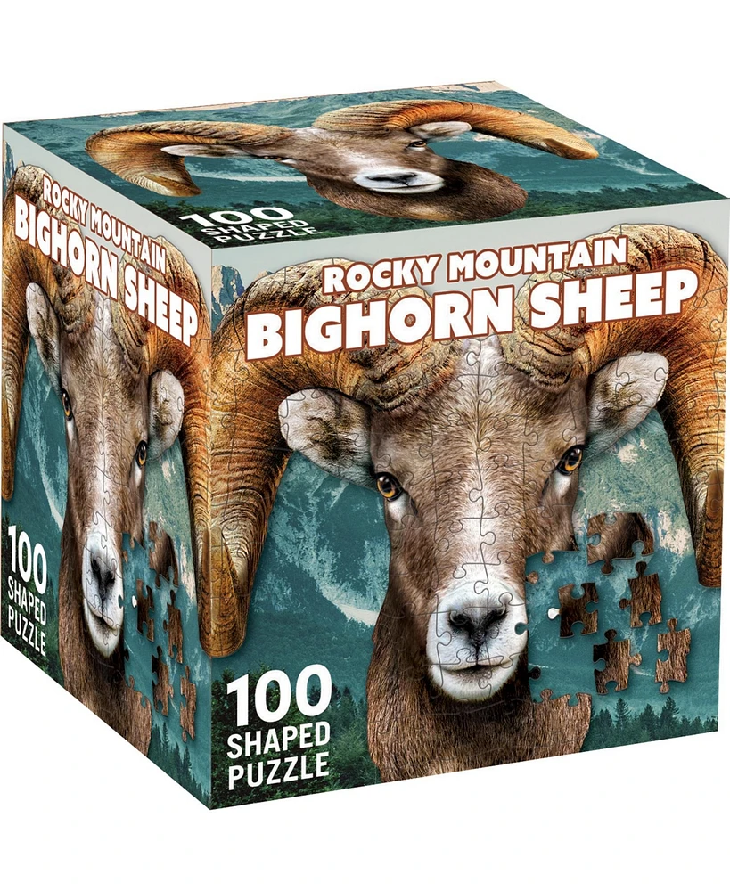 Masterpieces Rocky Mountain Bighorn Sheep 100 Piece Shaped Jigsaw Puzzle