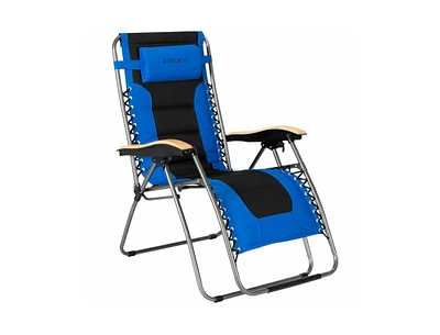 Sugift Oversize Folding Adjustable Padded Zero Gravity Lounge Chair