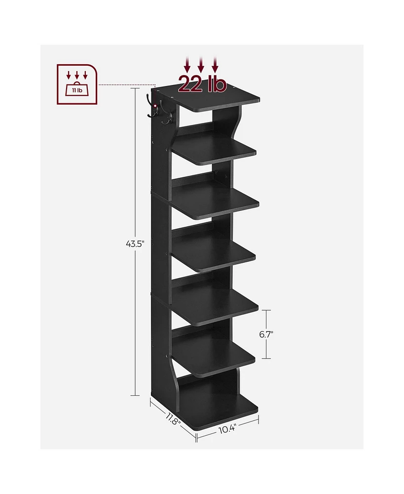 Slickblue 6-Tier Slim Corner Shoe Storage Rack