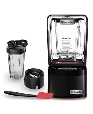 Blendtec Professional 800 Blender, 34 oz Go Travel Bottle, 90 oz WildSide+ Jar, and Spoonula Spatula - Kitchen Blender Bundle - Black