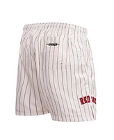 Pro Standard Men's Cream Boston Red Sox Pinstripe Retro Classic Woven Shorts