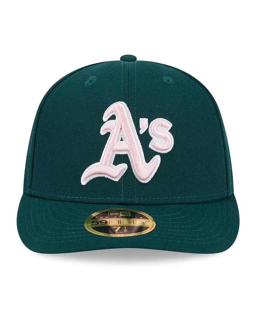 New Era Men's Green Oakland Athletics 2024 Mother's Day Low Profile 59FIFTY Fitted Hat