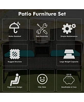 Sugift Patented Modern Patio Set with Built-in Coffee Table and Cushions