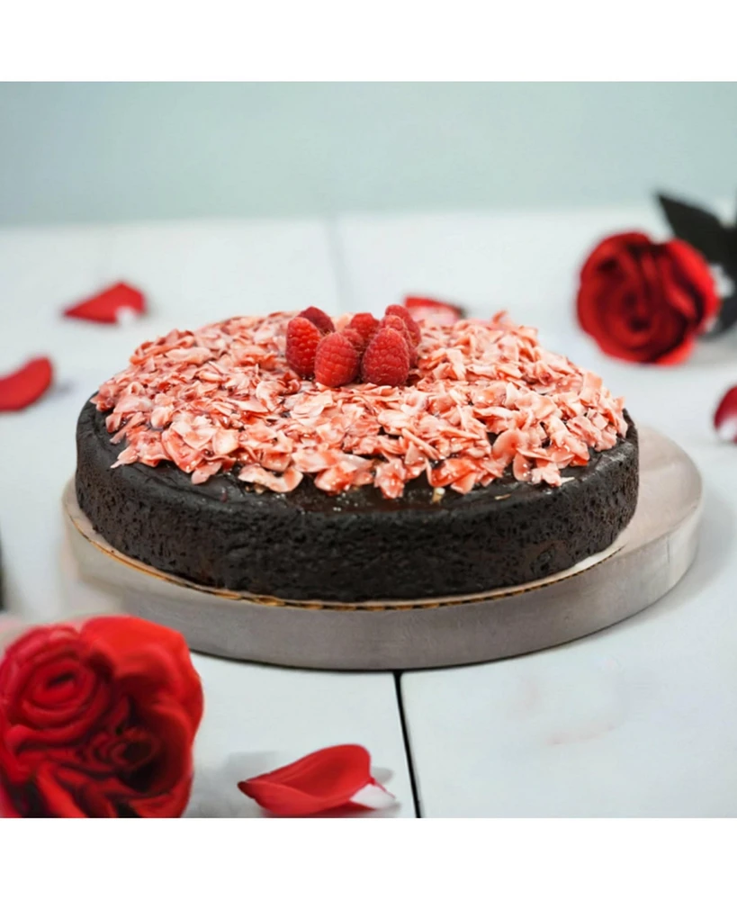 Andy Anand Chocolatier Andy Anand Sugar Free Exquisite 9" Chocolate Raspberry Coconut Cake with Real Chocolate Truffles, Made Traditionally for Luxuri