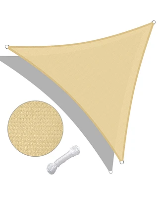 11 Ft 97% Uv Block Triangle Sun Shade Sail Canopy Outdoor Patio Pool Lawn Deck