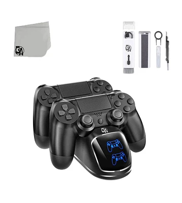 Bolt Axtion Charging Dock Black For PlayStation 4 Controller with Cleaning Kit Bundle Like New