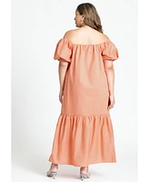 Eloquii Plus Size Off The Shoulder Relaxed Maxi Dress